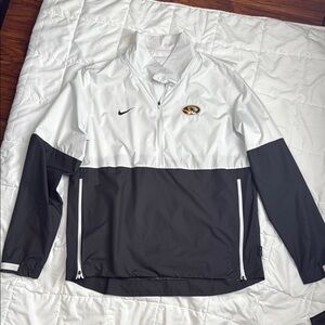 Nike Black and White Mizzou Windbreaker Jacket